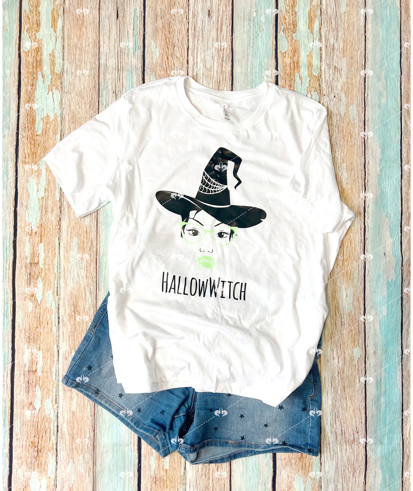 Glitter Glow-in-the-Dark HallowWitch Halloween t-Shirt