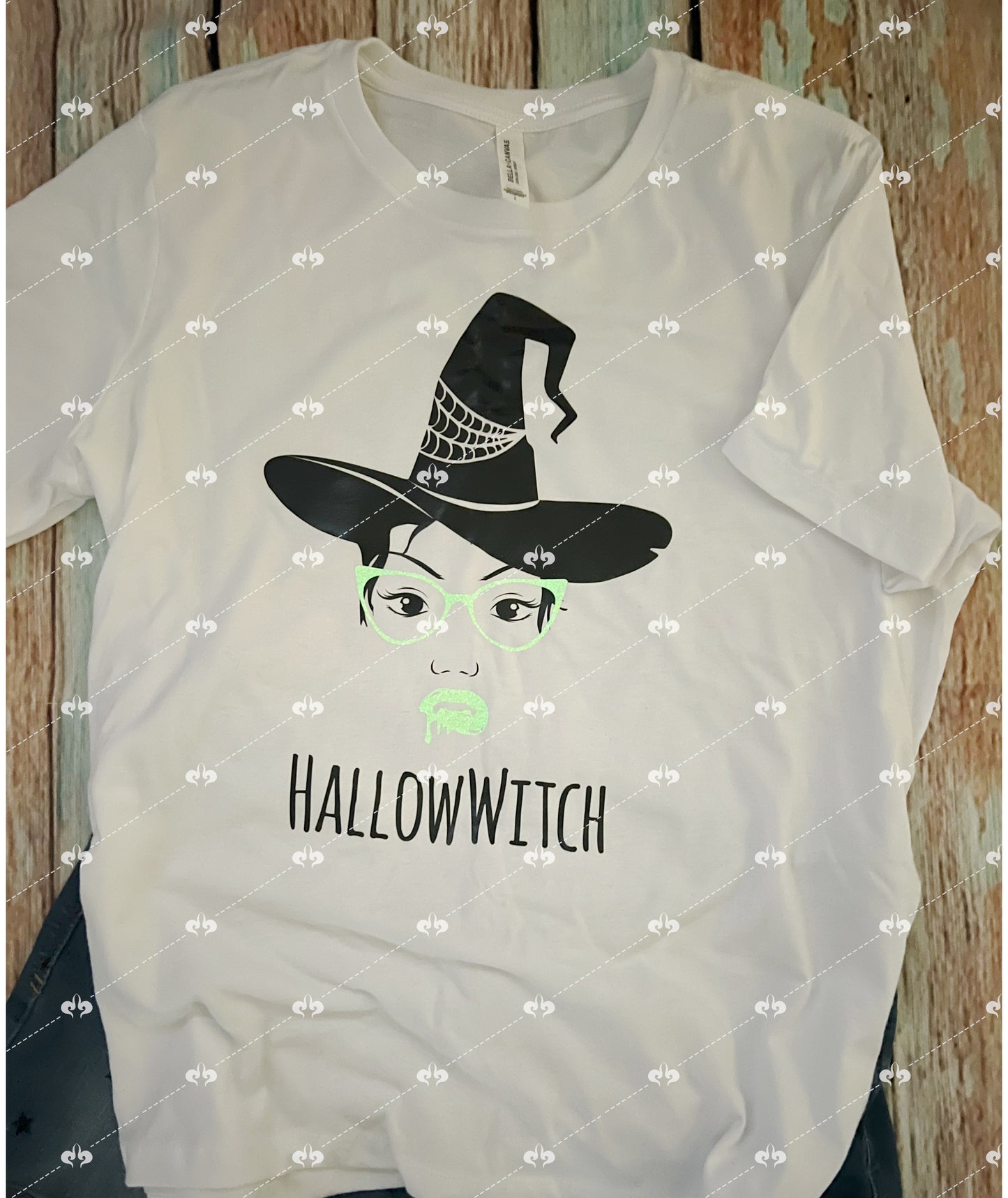 Glitter Glow-in-the-Dark HallowWitch Halloween t-Shirt